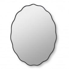 Овальное волнистое зеркало вертикальное в чёрной раме Fancy Oval Black (Фэнси) Smal 60*80 см 